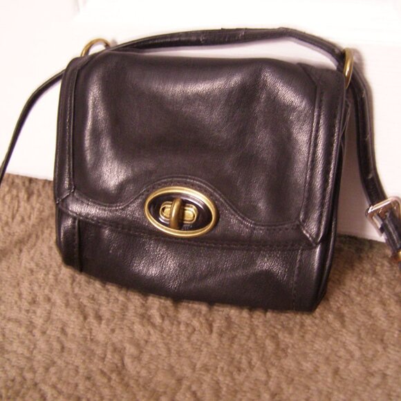 FOSSIL black leather Crossbody bag NO STRAP - Picture 2 of 12